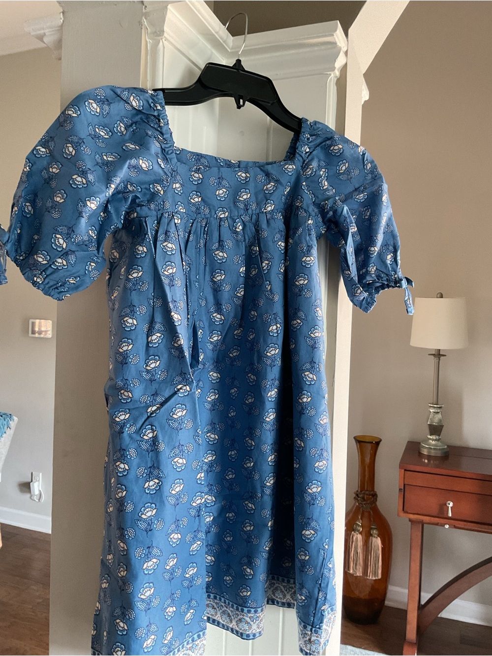 Blue Floral Smocked Kids' Dress